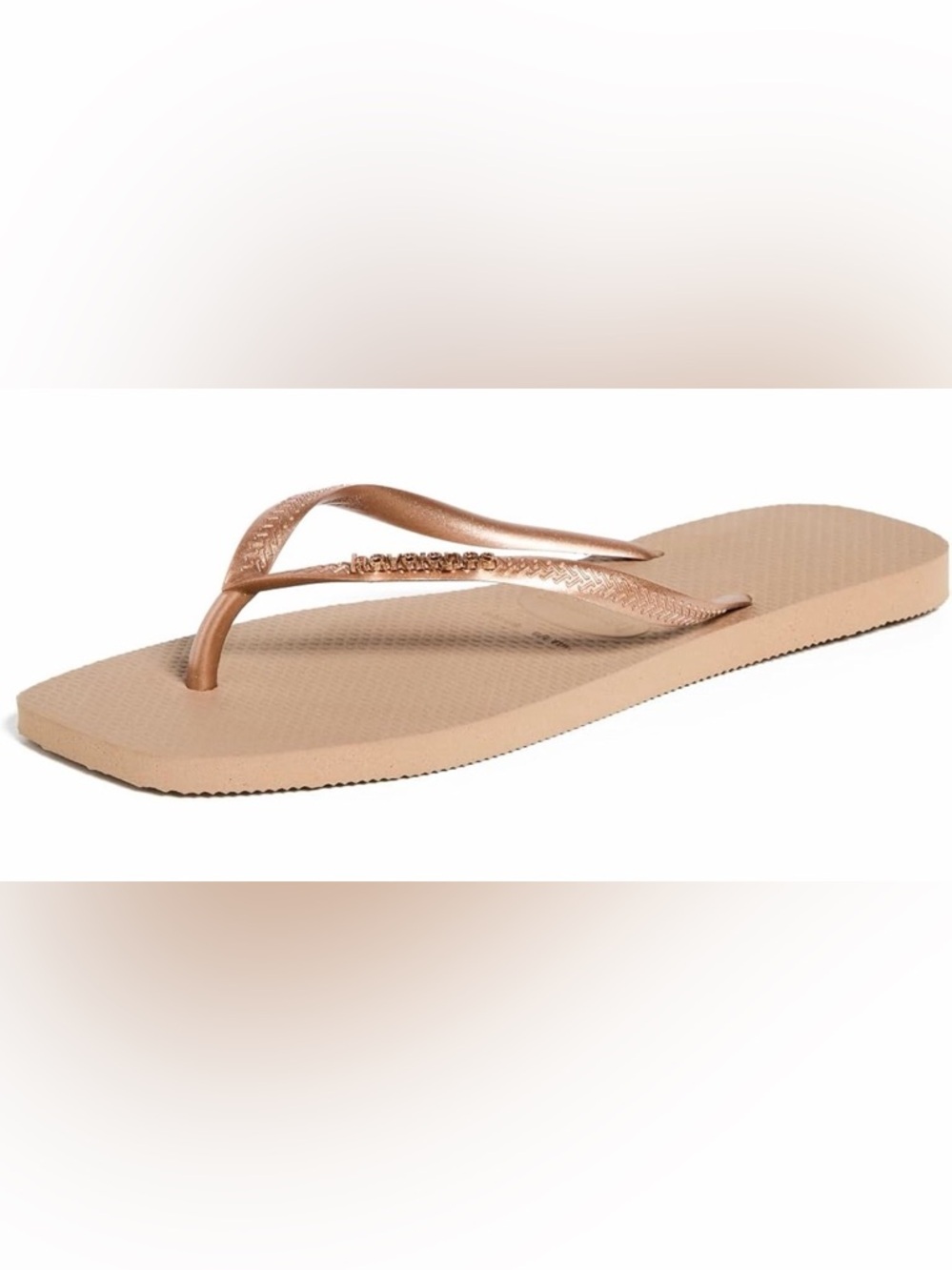 Havaianas Women's Slim Metallic Flip Flops - Rose Gold
